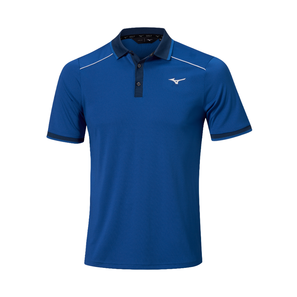 Mizuno Rib Knitted Short Sleeve Polo Shirt Surf the Web